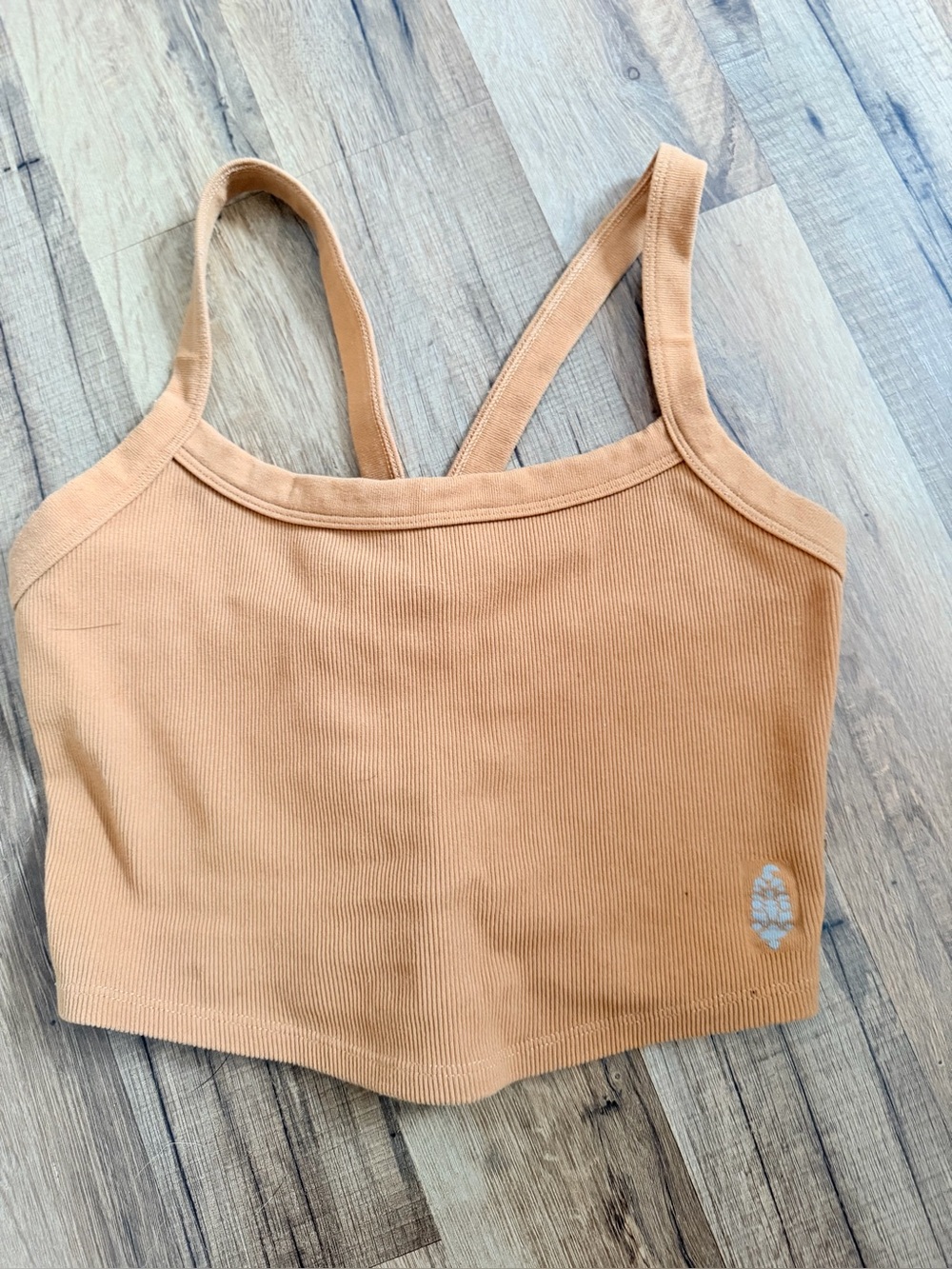FP Movement by Free People Ribbed Tank Top in Light Orange